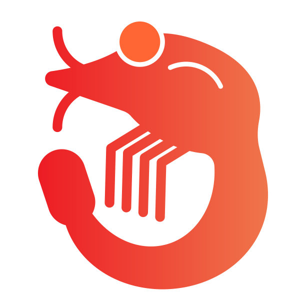 虾平图标海鲜颜色图标时尚图片下载