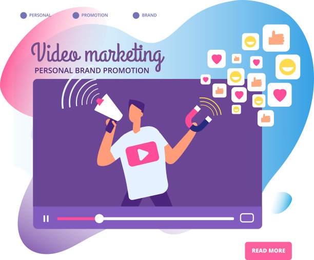 病毒式视频营销个人品牌推广图片下载