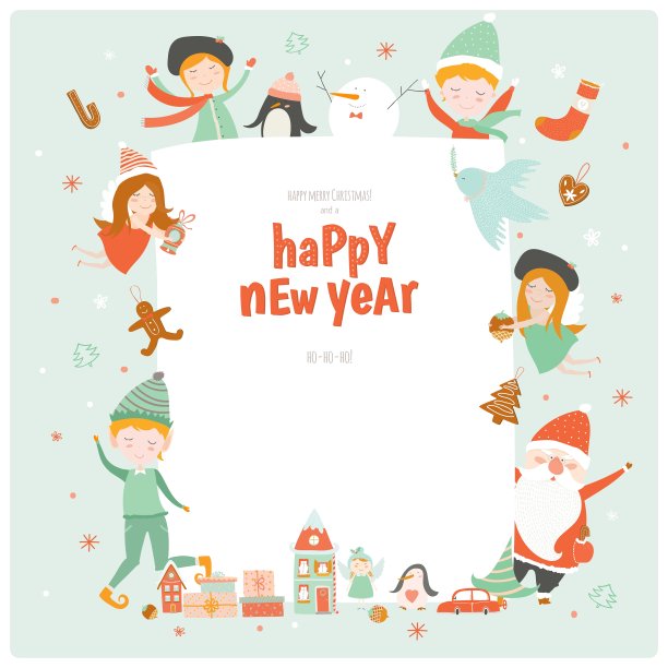 可爱的圣诞贺卡图片下载