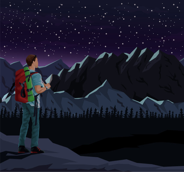 真实的雪夜景观背景图片下载