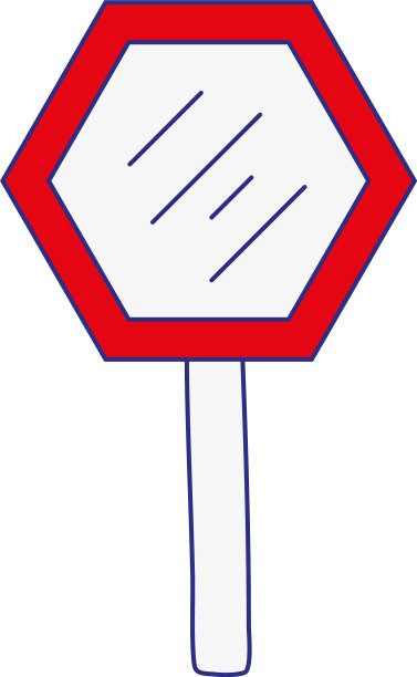 全彩警告通知金属框架标志图片下载