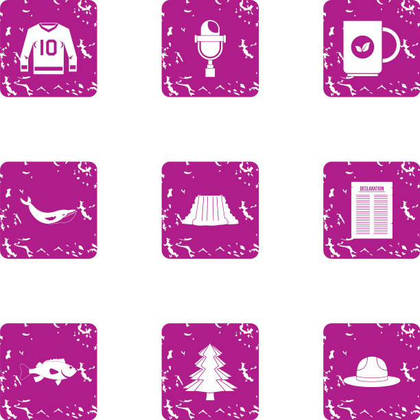 冬天的地方图标设置垃圾摇滚风格图片下载