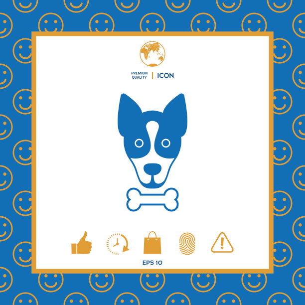 狗与骨标志标志保护标志图标图片下载