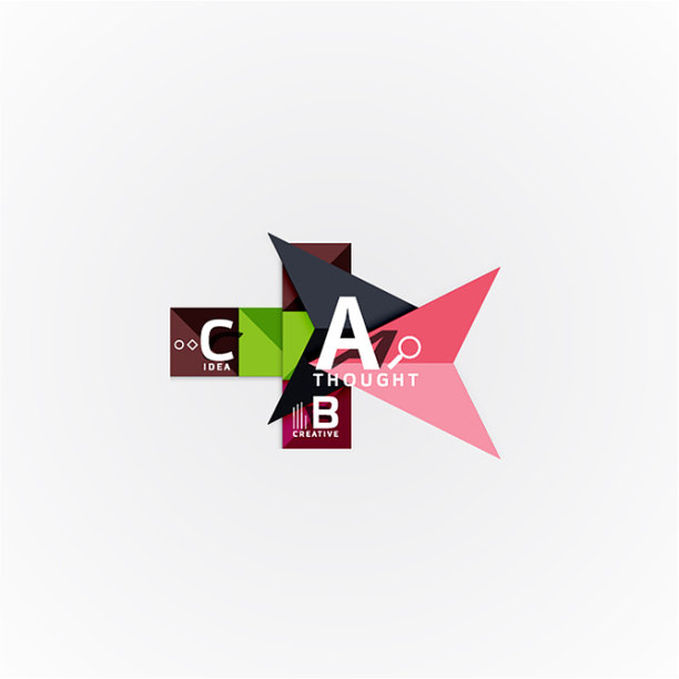 抽象几何选项信息图形横幅ab图片下载