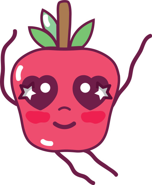 可爱娇嫩的苹果水果图片下载