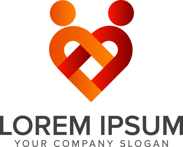 情侣爱标志设计概念模板图片下载