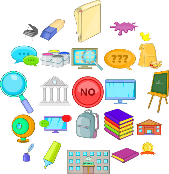 学生图标设置卡通风格图片下载