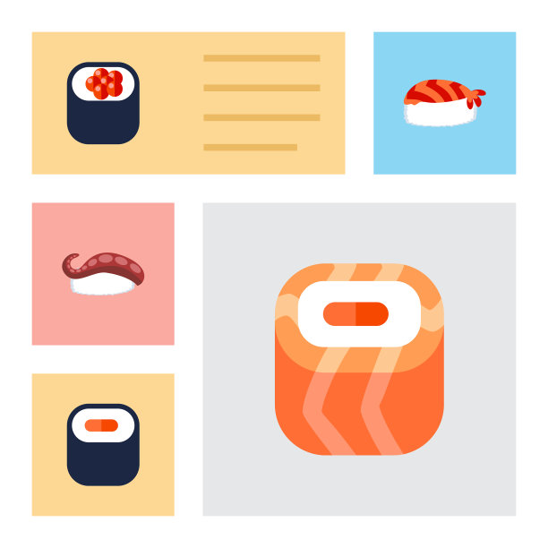 平的图标maki套东方吃生鱼片图片下载