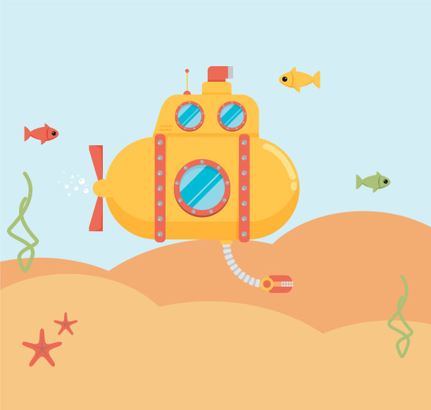 水下潜艇概念平面图片下载