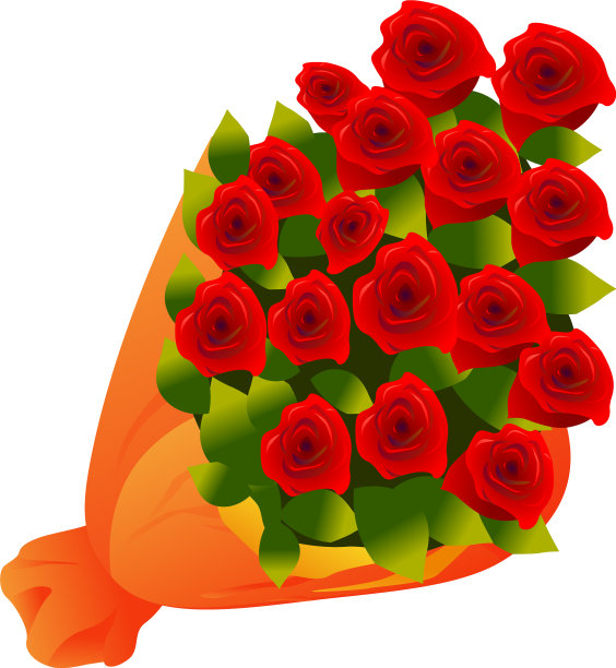 红玫瑰群孤立地落在白色上图片下载