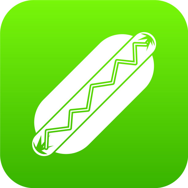 面包和香肠图标数字绿色图片下载