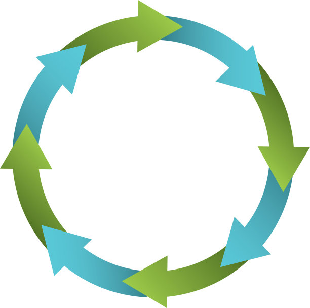 绿色和蓝色的自行车图标图片下载