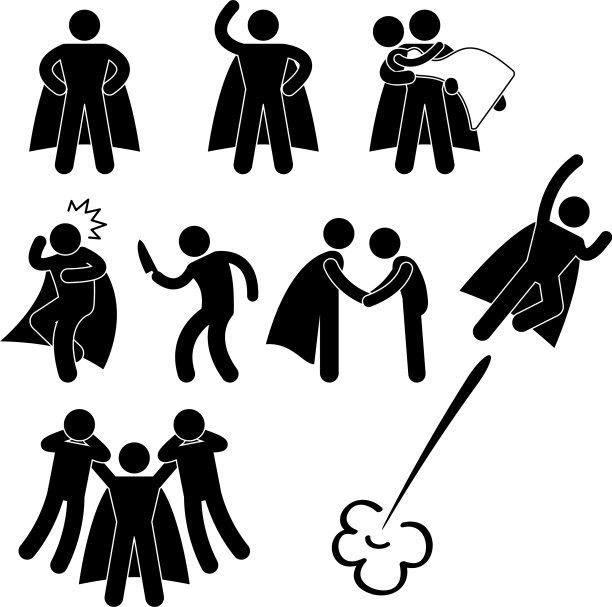 超级英雄英雄拯救拯救保护女孩飞图标图片下载