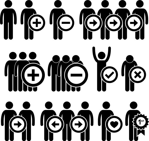 人力资源商务人士简笔画图片下载