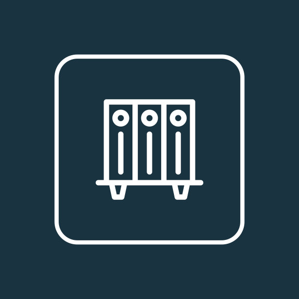 文件夹在架子上图标线符号优质的质量图片下载