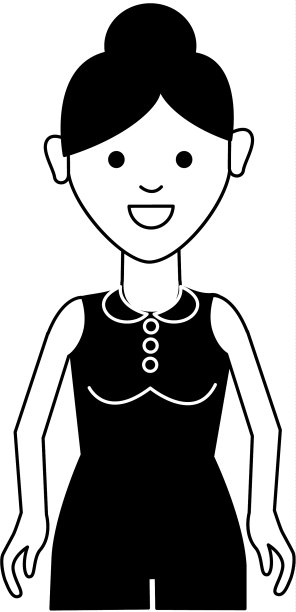 轮廓美丽的女人，发型随意图片下载