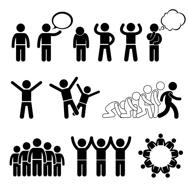 儿童动作摆福利权利简笔画图片下载