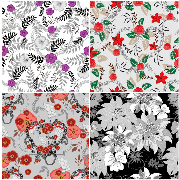 无缝的花朵图案图片下载