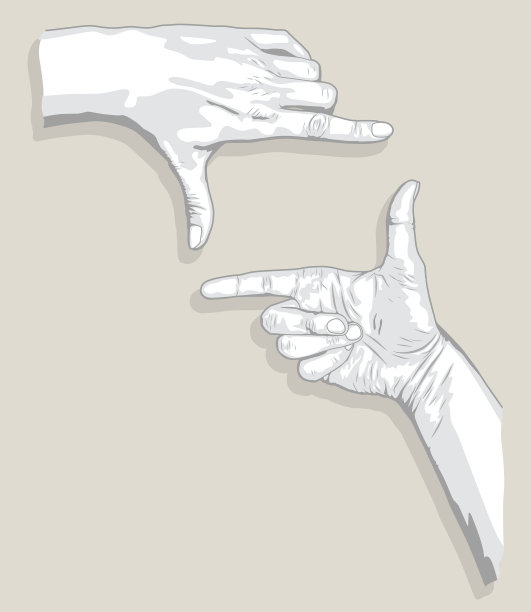 两个手掌草图图片下载