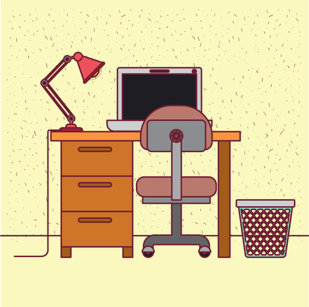 彩色背景与闪光和工作场所的家图片下载