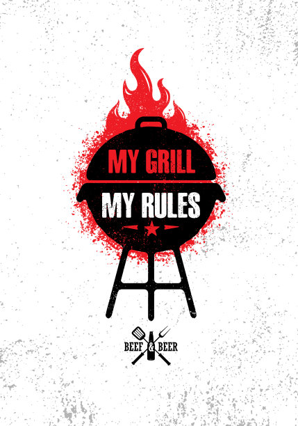 在火烧烤菜单上烧烤大师的肉图片下载