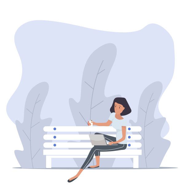 女人坐在长椅上用笔记本自然图片下载