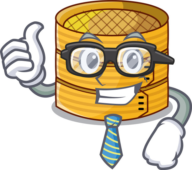 商人卡通传统竹制蒸图片下载