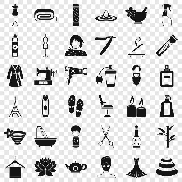 化妆图标设置简单的风格图片下载