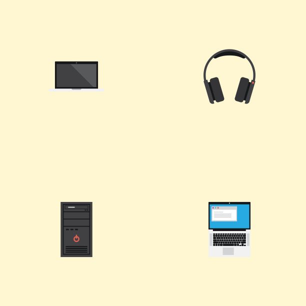 平面图标系统单元显示器笔记本电脑等图片下载