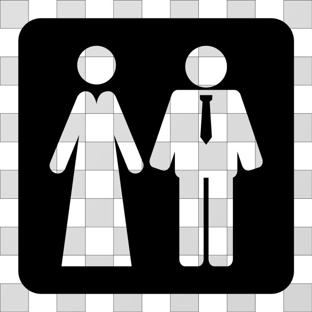 新婚夫妇圆角方形图片下载