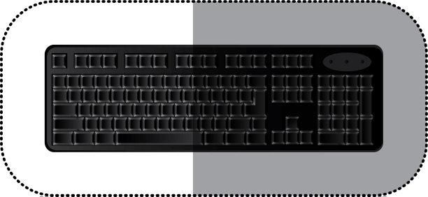 黑色电脑键盘图标图片下载