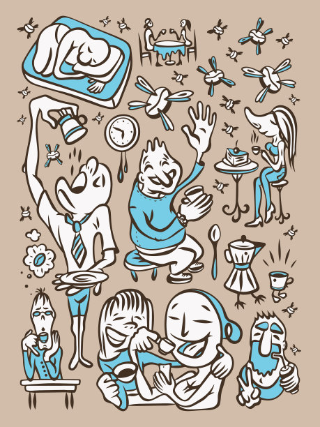 人物设定喝咖啡的人搞笑图片下载