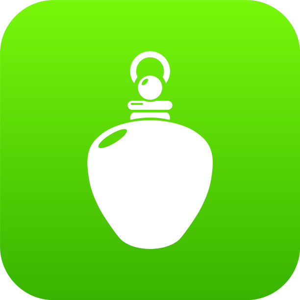 香水瓶商品图标绿色图片下载