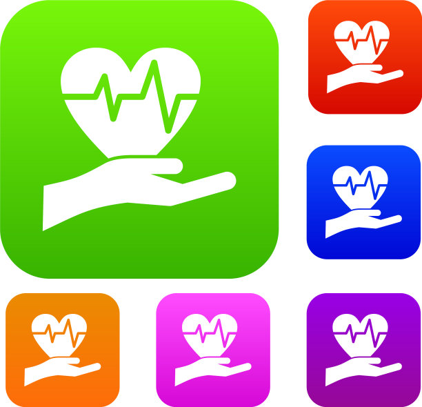 手捧心脏用心电线集合图片下载