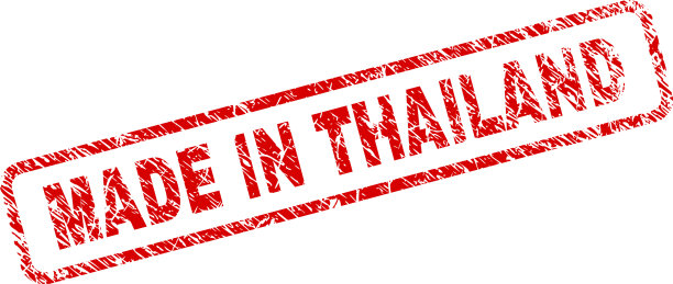 泰国制造的Grunge圆角矩形邮票图片下载