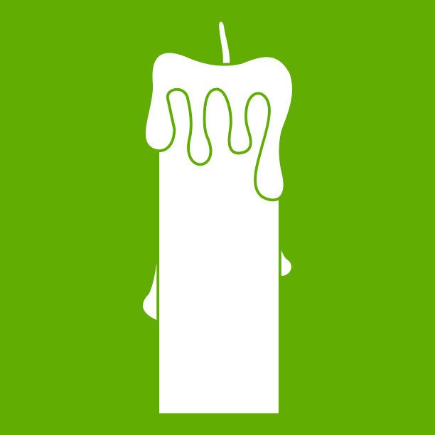 纪念蜡烛图标绿色图片下载