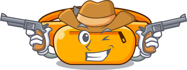 牛仔腰包放在卡通衣柜里图片下载