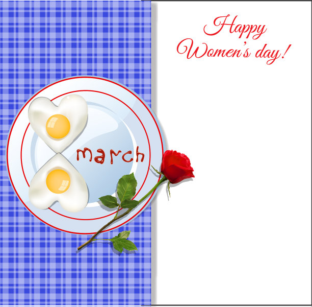 3月8日妇女节快乐模板用心图片下载