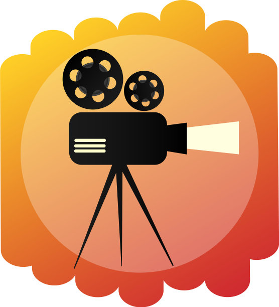 电影放映机图标复古电影院和电影标志图片下载