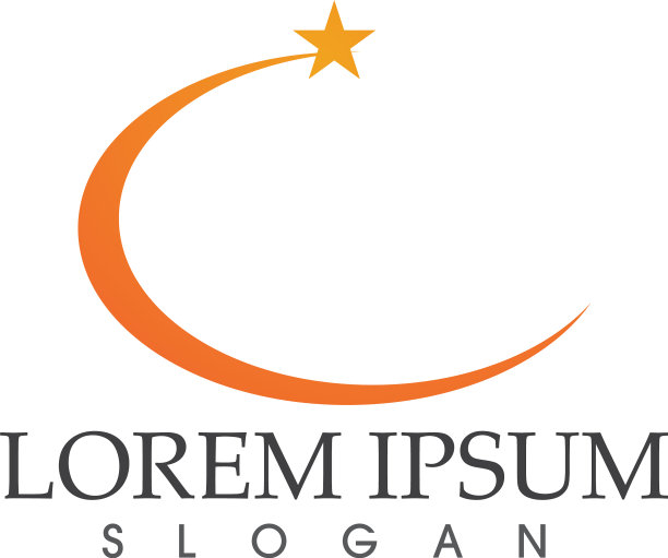 红星和蓝星的猎鹰标志模板图标图片下载