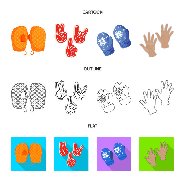 剪影和安全标志集的设计图片下载