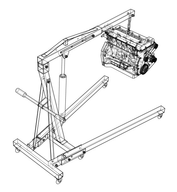 带有发动机外形的发动机提升机图片下载