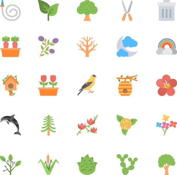 自然与生态单色图标5图片下载