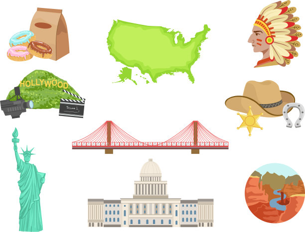 美国国家符号集项目孤立图片下载