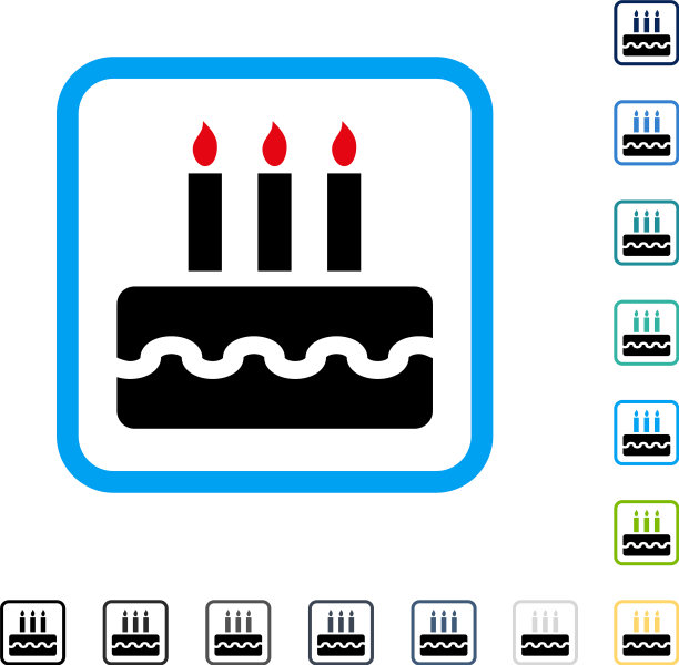 生日蛋糕框图标图片下载