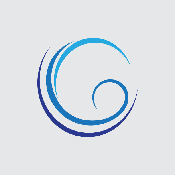 抽象的波浪型字母g商业标志图片下载