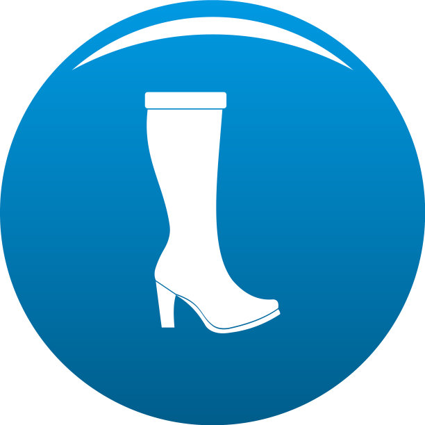 蓝色女靴图标图片下载