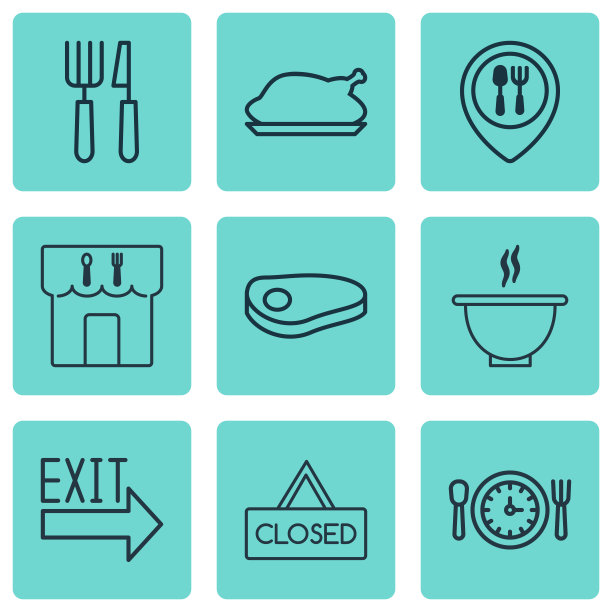 9餐厅图标包括门口牛排图片下载