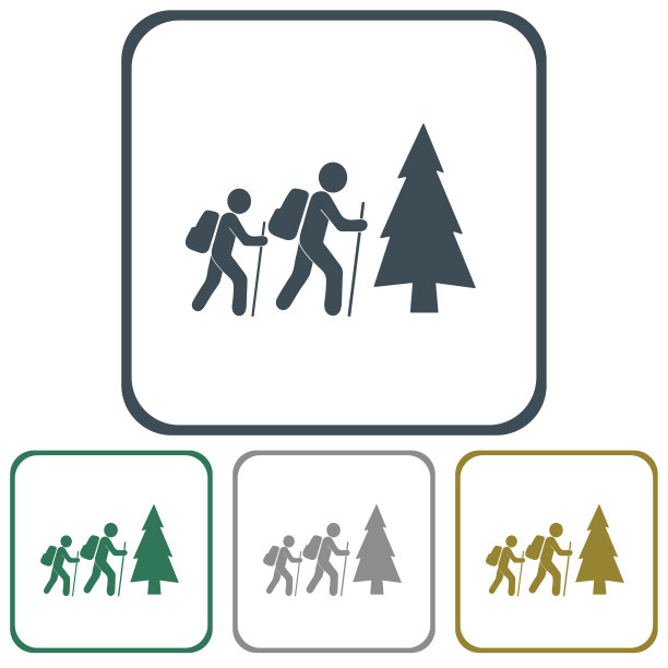 徒步旅行图标图片下载