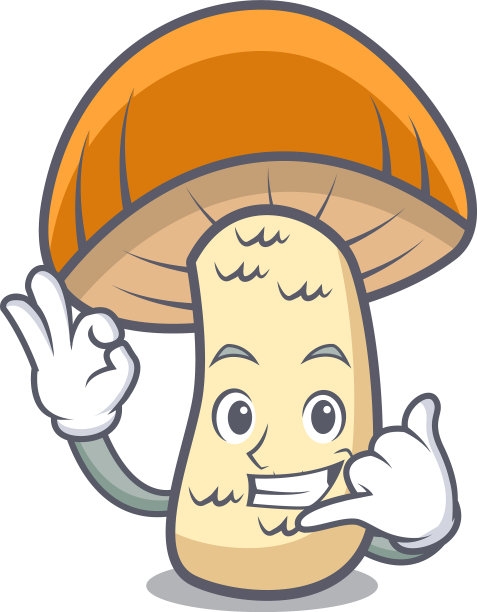 叫我橙帽牛肝菌吉祥物卡通图片下载